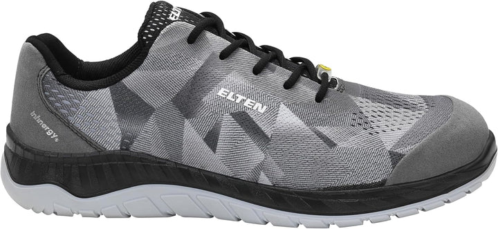 ELTEN Sicherheitsschuhe LANDON grey Low ESD S1, Herren, Textil, Stahlkappe, leicht, sportlich, Grau,