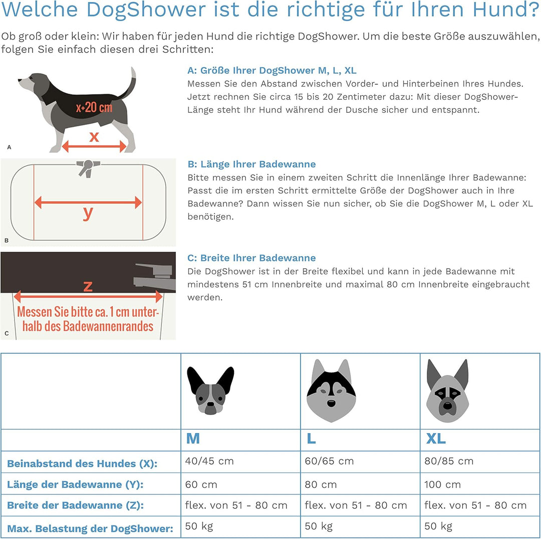 DogShower - Aus Aluminium - Hundedusche für Ihre Badewanne zur optimalen Pflege Ihres Hundes Hundehy