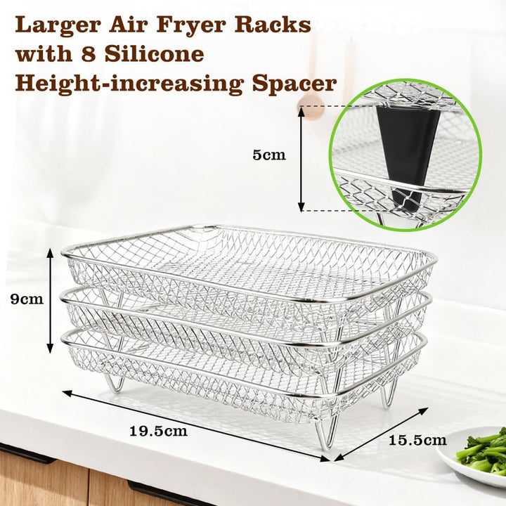 BYKITCHEN Gross Airfryer Zubehör für Ninja Foodi Max Dual Zone [AF400EU] 9,5L & Cosori Heissluftfrit