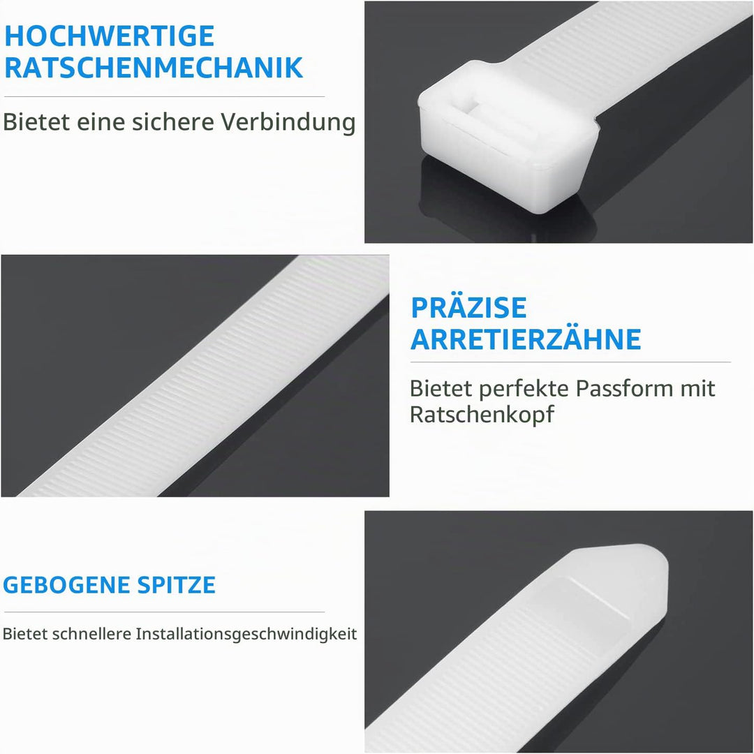Armpow 450mm x 9mm Kabelbinder Set - 100 Stück, Braun, Breit, 80KG Zugfestigkeit, UV-Beständig, Lang
