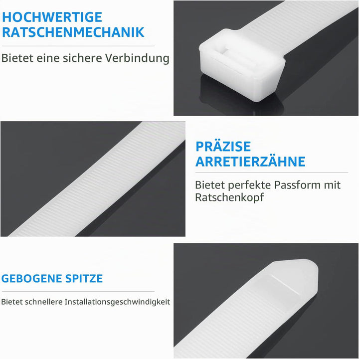 Armpow 450mm x 9mm Kabelbinder Set - 100 Stück, Braun, Breit, 80KG Zugfestigkeit, UV-Beständig, Lang