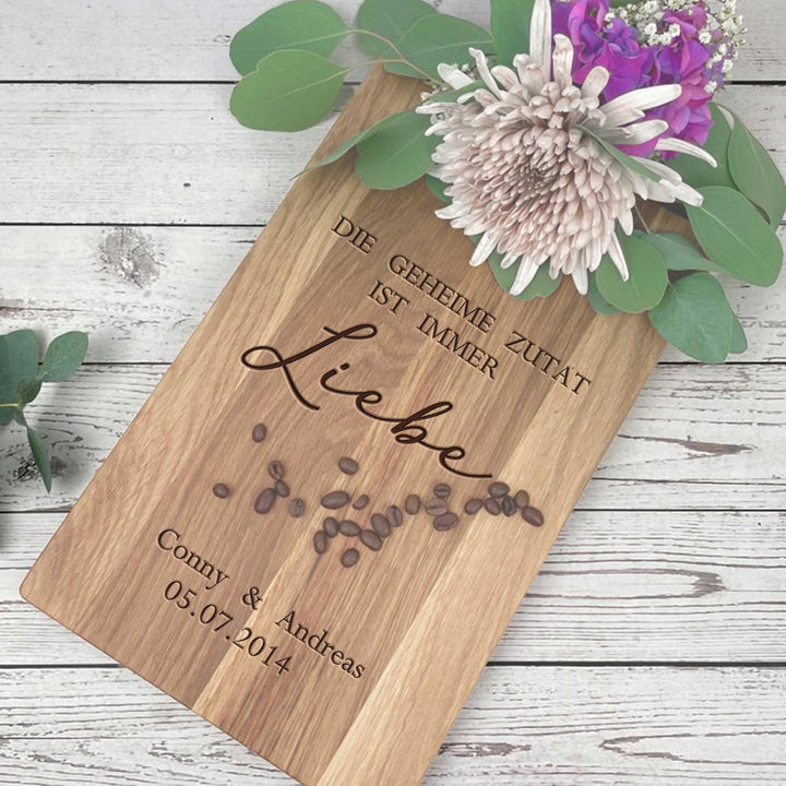 Personalisiertes Hochzeitsgeschenk | Hochzeitsgeschenk mit Name | Brautpaar Geschenk | Schneidebrett