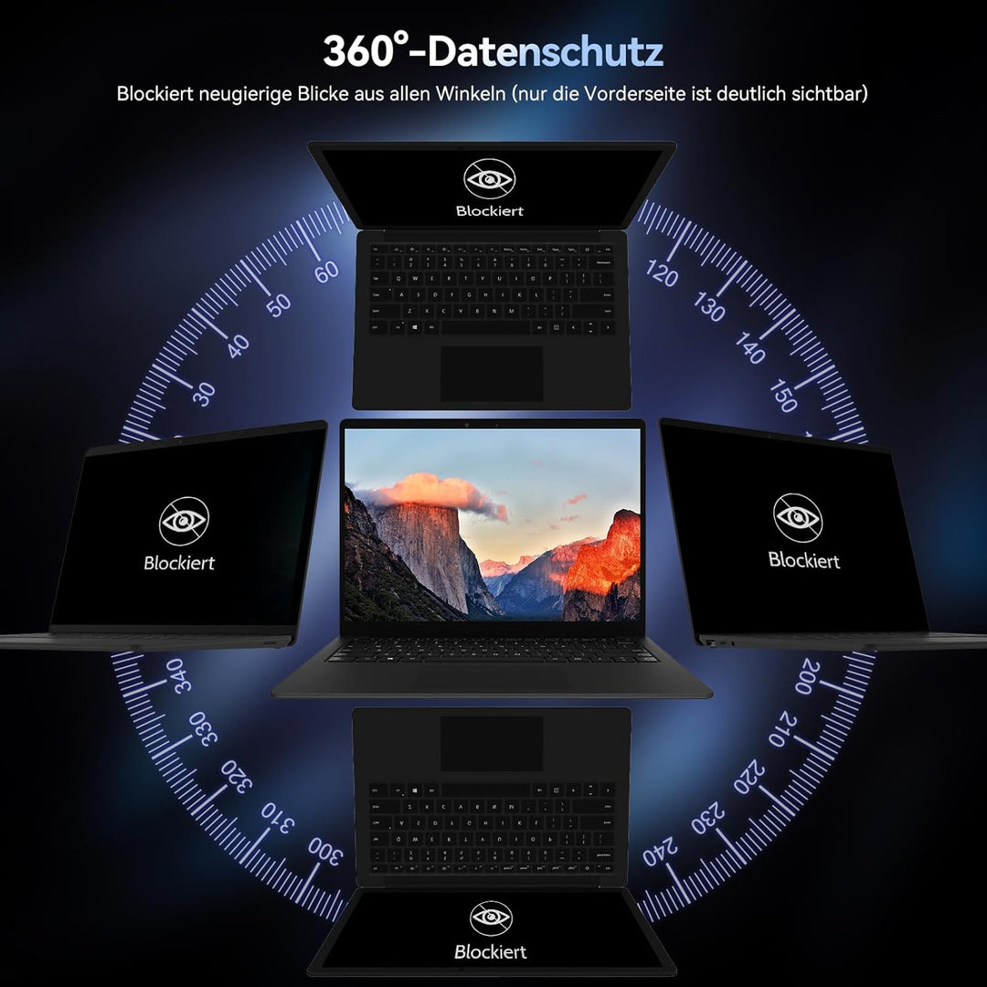 Protescreen 360° Laptop Sichtschutz 13.3 Zoll, Anti Blaulicht Blendschutz Displayschutz, 4 Wege Blic