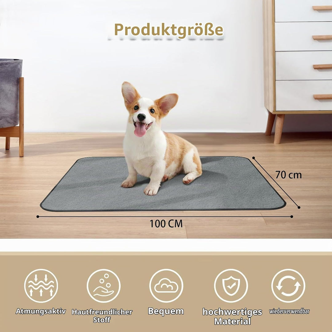 70*100CM Waschbare Hunde-PIPI-Pads – Schützen Sie Böden, Betten und Sofas mit auslaufsicheren, wiede