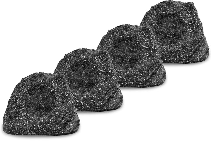 Pronomic 4er Set SSP-660 GR Outdoor-Lautsprecher (4 Stück Outdoor-Speaker in Stein-Optik, 4 x 30 Wat