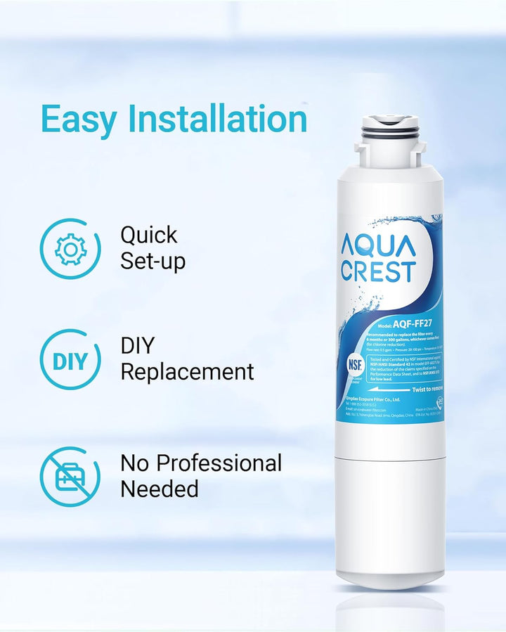 3X AQUACREST DA29-00020B Kühlschrank Wasserfilter, Kompatibel mit Samsung DA29-00020B, HAF-CIN EXP D