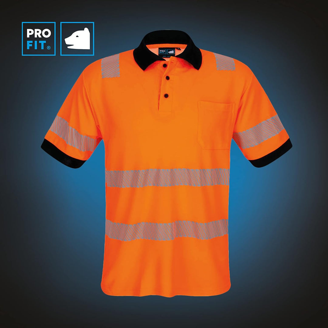 PRO FIT Warnschutz Poloshirt - EN ISO 20471 - UV-Schutz 40+ - Atmungsaktiv - Nachhaltiger Lyocellmix