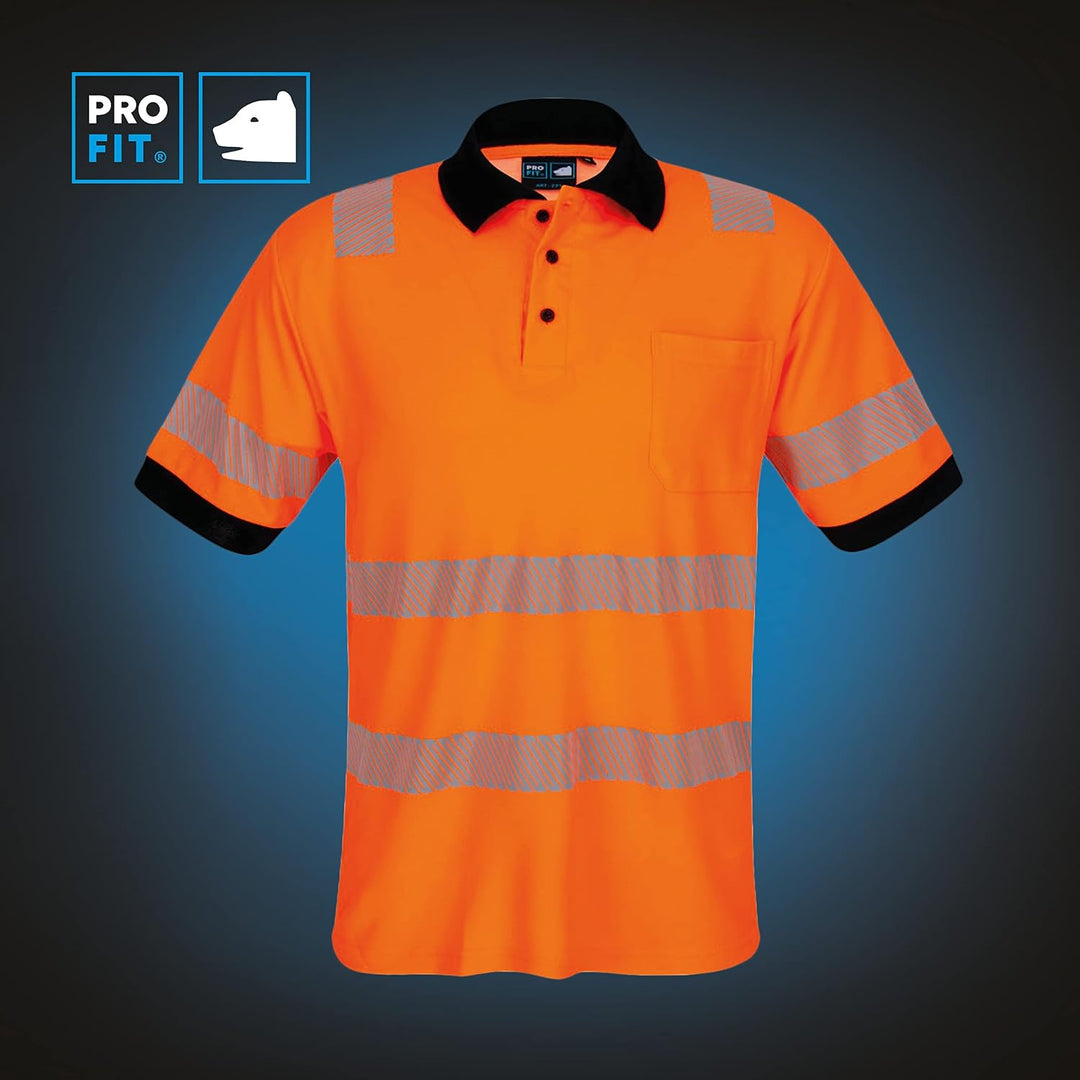 PRO FIT Warnschutz Poloshirt - EN ISO 20471 - UV-Schutz 40+ - Atmungsaktiv - Nachhaltiger Lyocellmix
