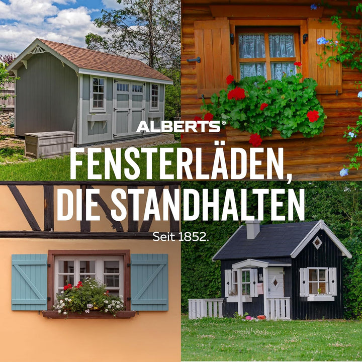 Alberts 307714 Fensterladen-Feststeller Schäferkopf | zum Einschrauben oder zum Einmauern | schwarze