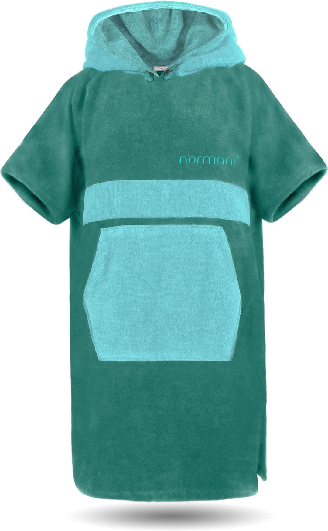 normani Baumwoll Surfer Poncho - Strandponcho - Handtuch-Poncho - Unisex Strand Umziehhilfe - geschl