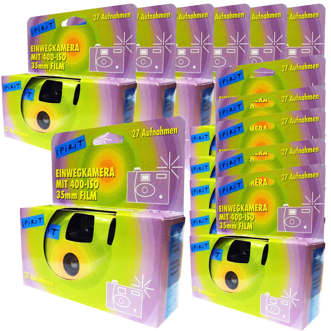 12 x 1A PHOTO PORST Einwegkamera/Partykamera/Hochzeitskamera (je 27 Fotos, mit Blitz, 12-er Pack)