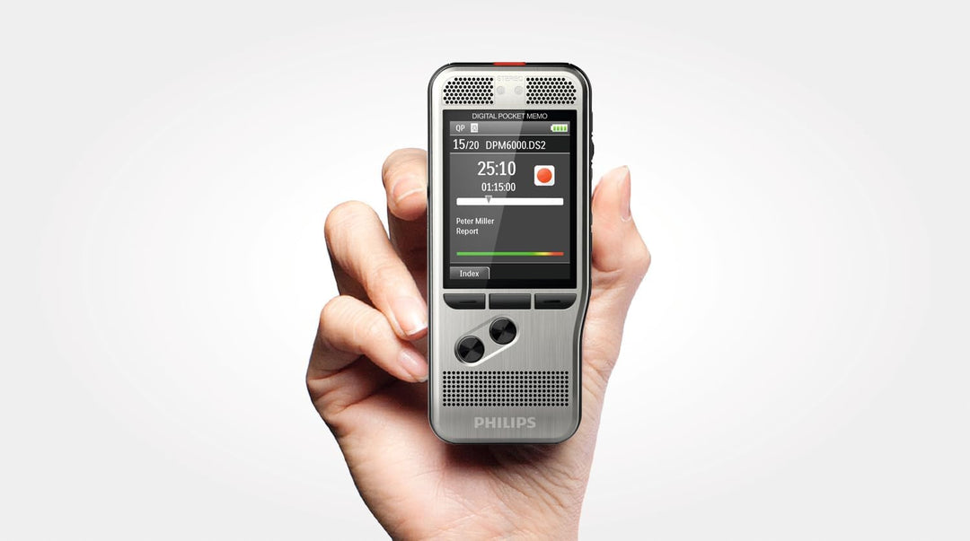 Philips PocketMemo DPM6000 Digitales Diktiergerät, Audiorecorder, Aufnahmegerät inkl. Diktiersoftwar