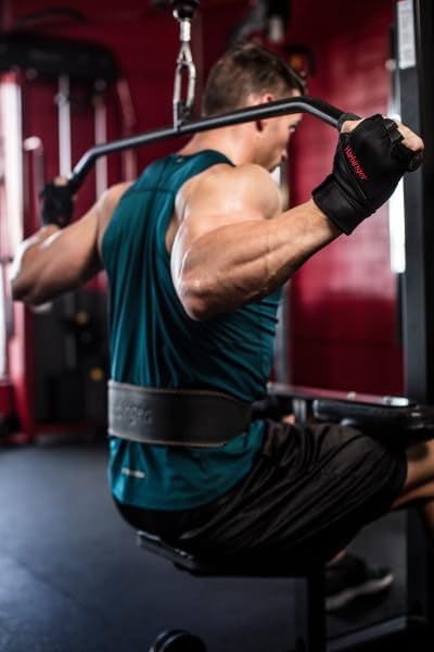 Harbinger Gewichthebergürtel, Gepolsterter Ledergürtel für Mehr Komfort Beim Krafttraining, Schwarz