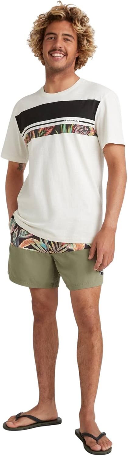 O'Neill Herren Badehose, S-M 39033 Black Tropical Flower