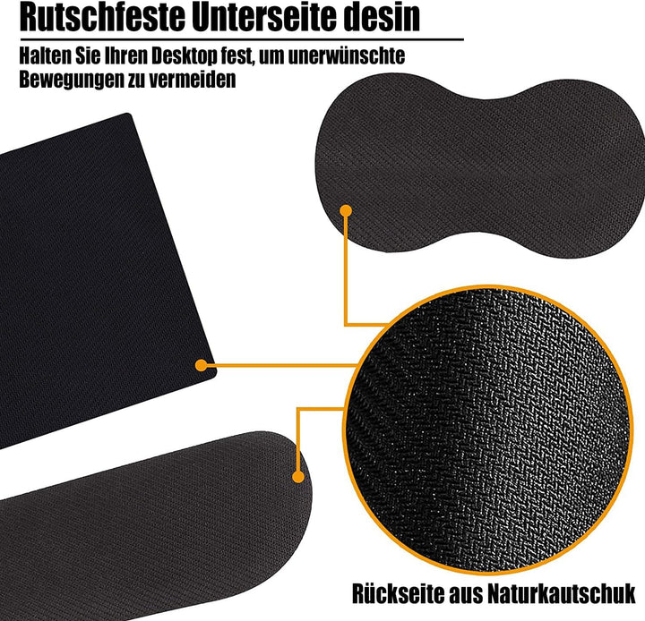 Handballenauflage Tastatur + Mauspad + Handgelenkauflage + Untersetzer, Memory Foam 4-in-1 Handgelen