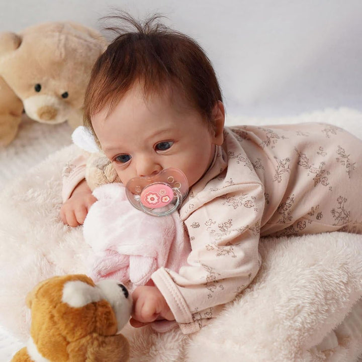 ZIYIUI 18 Zoll Realistische Babys Reborn Babypuppen Mädchen Silikon Puppen Lebensechte Puppe Neugebo