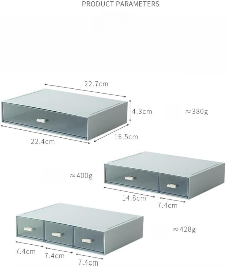 Aufbewahrungsbox mit 6 Schubladen, Stapelbar Desktop Handwerk Schublade Schrank, Klare Schreibtisch