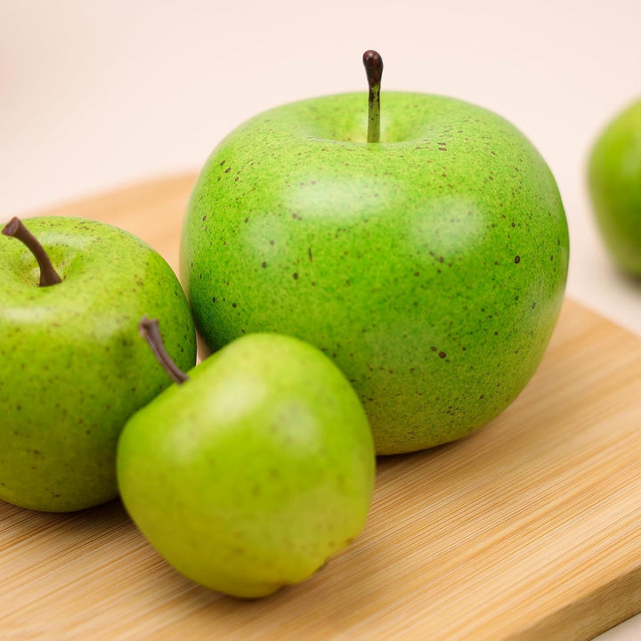 Gresorth 15 Stück Künstliche Grün Apfel Dekoration Gefälschte Obst Modell Realistisch Simulation Gem