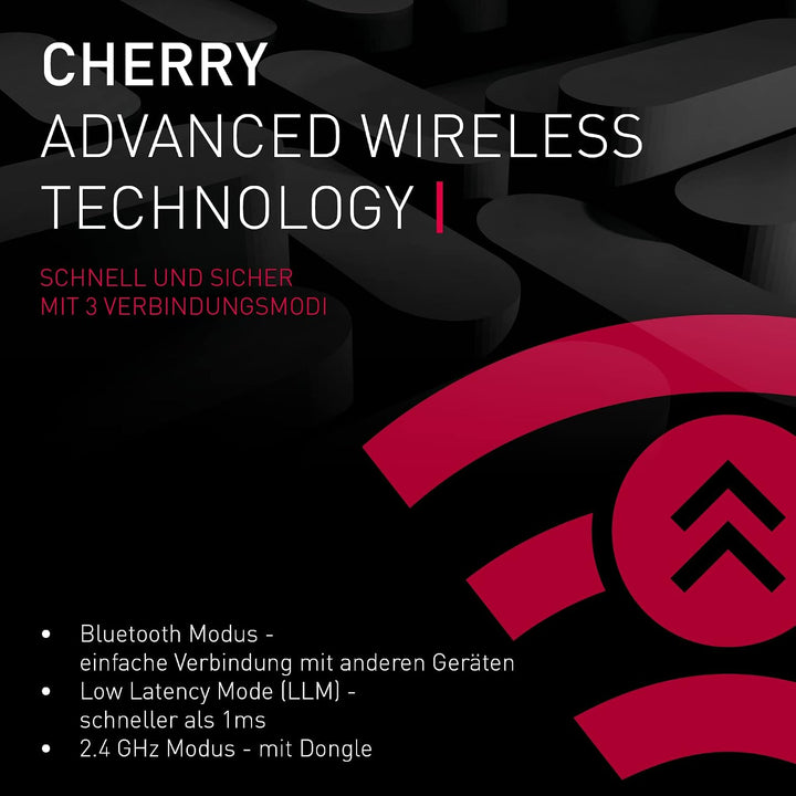 CHERRY MX 3.0S Wireless, kabellose mechanische Gaming-Tastatur mit RGB-Beleuchtung, Deutsches Layout