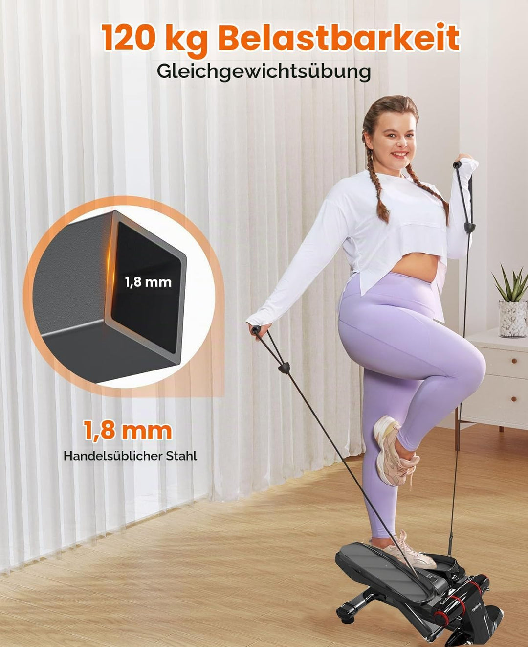 PROIRON Stepper für Zuhause, Up-Down-Stepper mit Display für Bein- und Po-Training, Grösseres Pedal