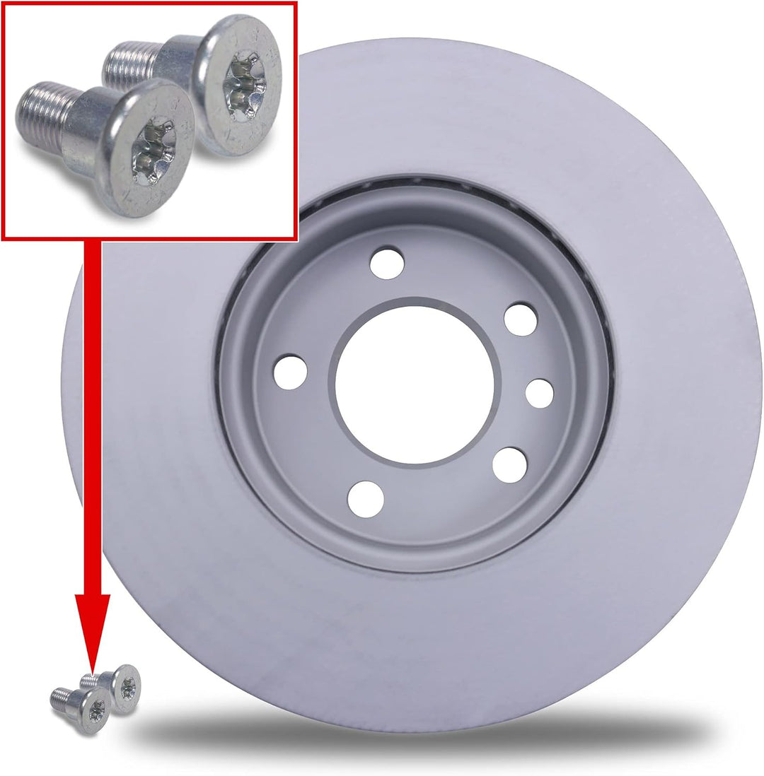 ATE Bremsenset Vorderachse inkl. Bremsscheiben vorne Ø 308 mm belüftet und Bremsbeläge vorne + Warnk