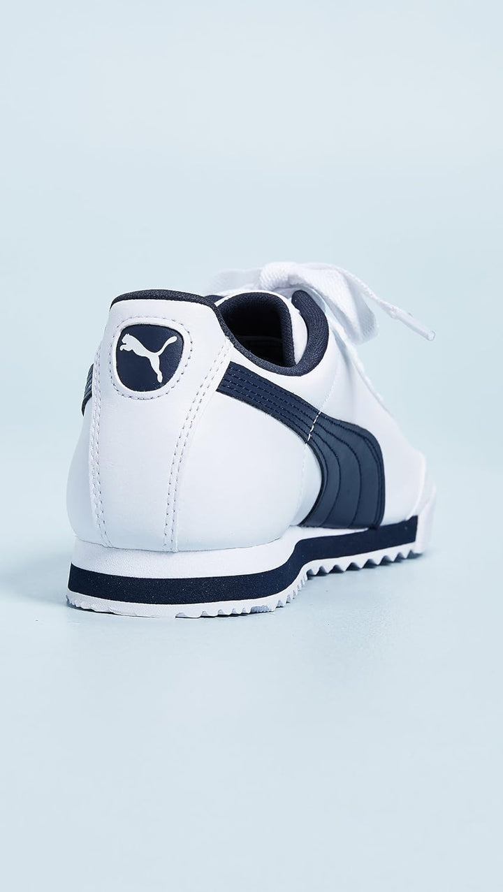 PUMA Damen Roma Basic Turnschuh 36 EU Weiss New Navy, 36 EU Weiss New Navy