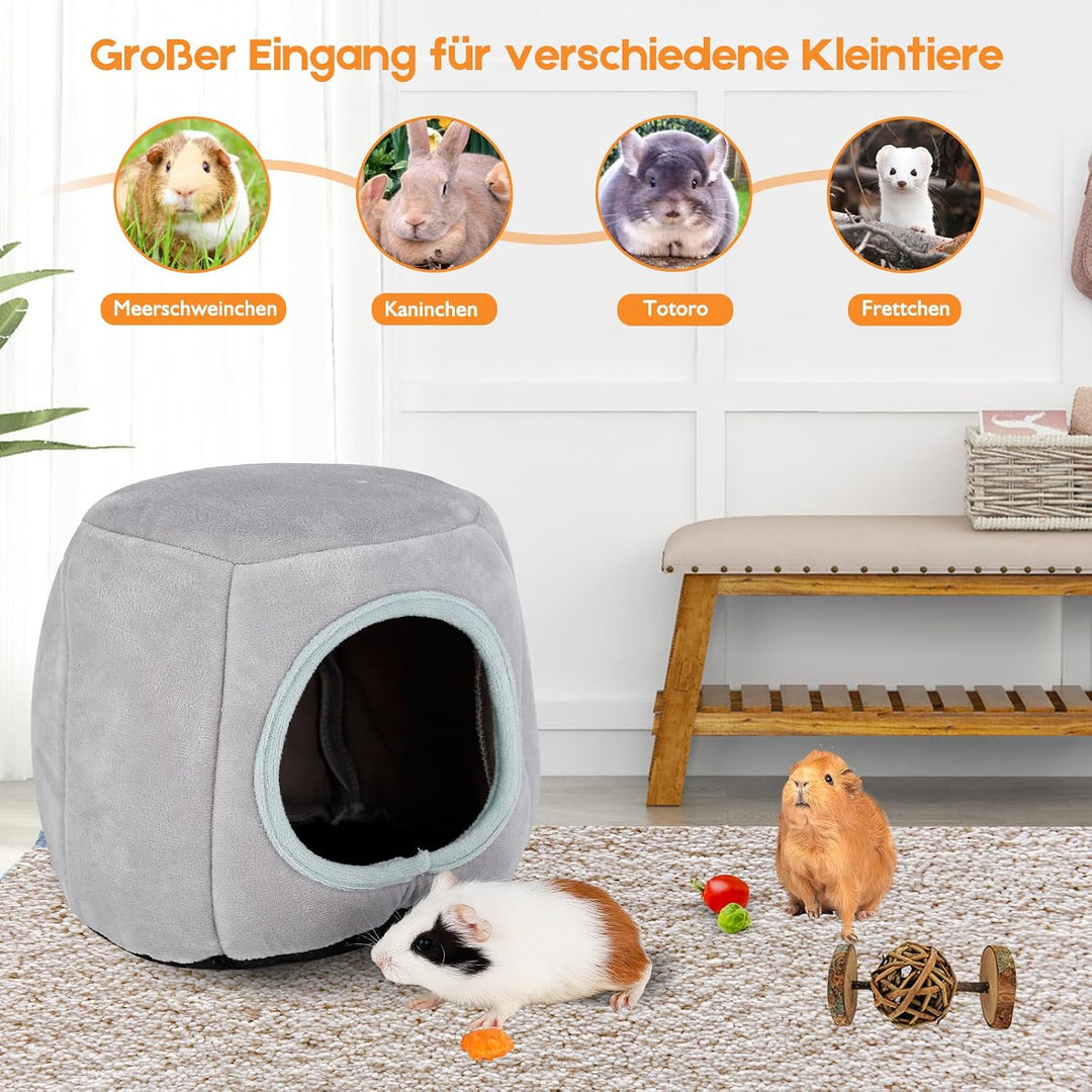 ONEJU Meerschweinchenbett, Meerschweinchenversteck, Kaninchenbett, Kaninchenversteck, Meerschweinche