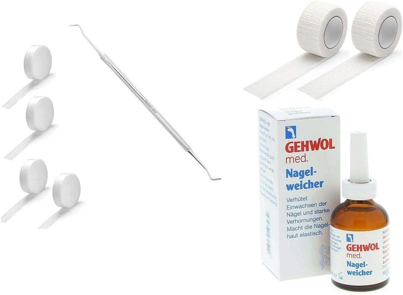 4x Tamponade Kosmetex 2-fach Eckenheber zum Einlegen, Gehwohl Nagelweicher 50 ml (gross) 2x Zehenbin