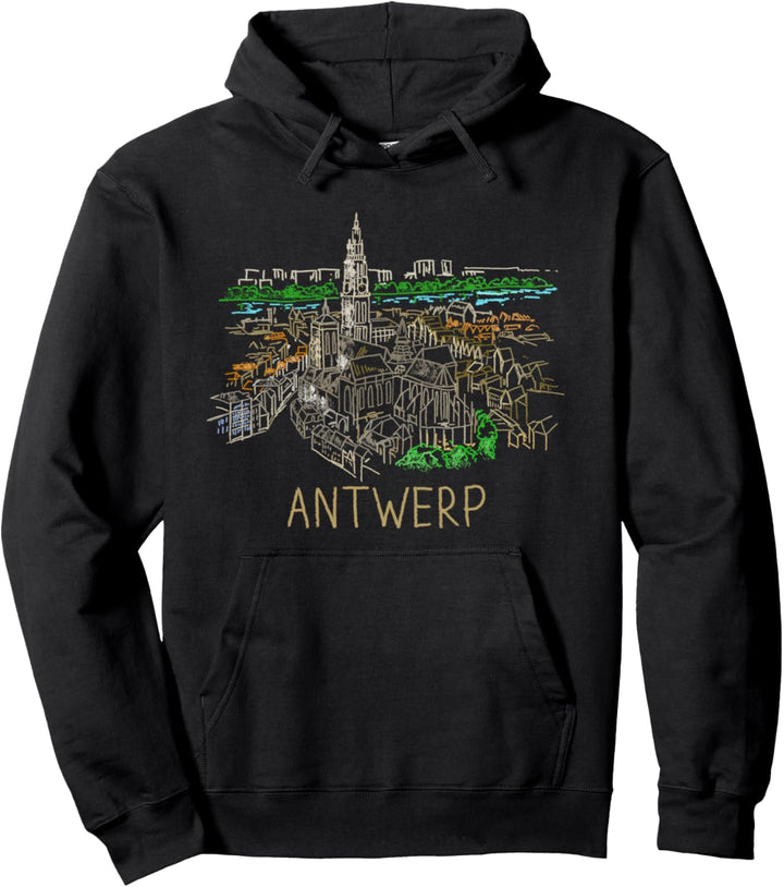 Antwerpen Belgien Kunstgeschenk Männer Frauen Pullover Hoodie