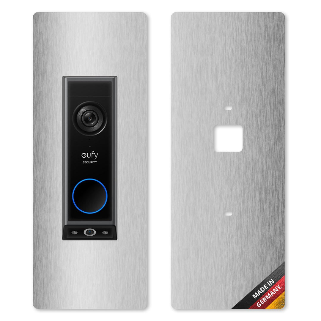 iSecur Blende passend für Eufy Videotürklingel aus Edelstahl I Video-Doorbell I Klingelschild I 100