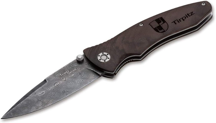Böker Manufaktur Solingen Unisex – Erwachsene BÖKER TIRPITZ-DAMAST Wood, Mehrfarbig, 22.9