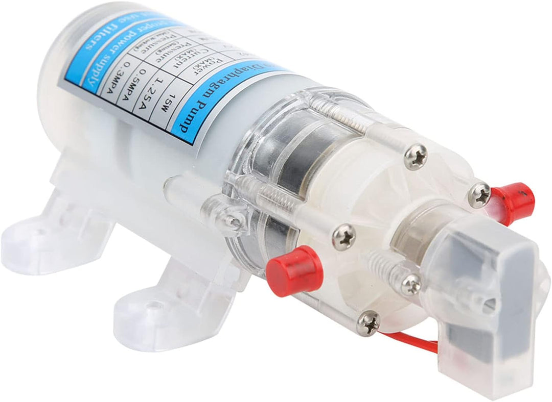 Membranpumpe, 12 V 15 W, leise Wasserpumpe für Lebensmittel, Mikromembranpumpe DC selbstansaugend 0,