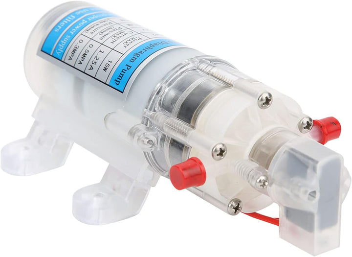 Membranpumpe, 12 V 15 W, leise Wasserpumpe für Lebensmittel, Mikromembranpumpe DC selbstansaugend 0,