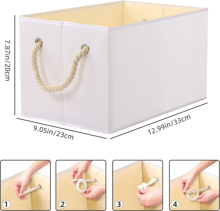 Yawinhe Aufbewahrungsbox Stoff, Faltbare Aufbewahrungsboxen, Waschbare, Offene Stoffbox, für Schlafz