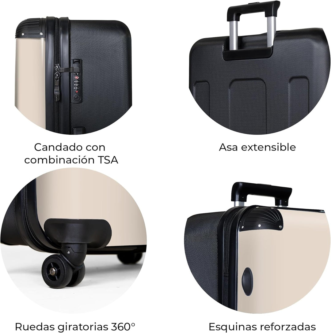 NoBoringSuitcases.com® Koffer XL Gross 77x51.5x28 cm Hartschale Reisekoffer 4 Rollen Leicht Koffer T