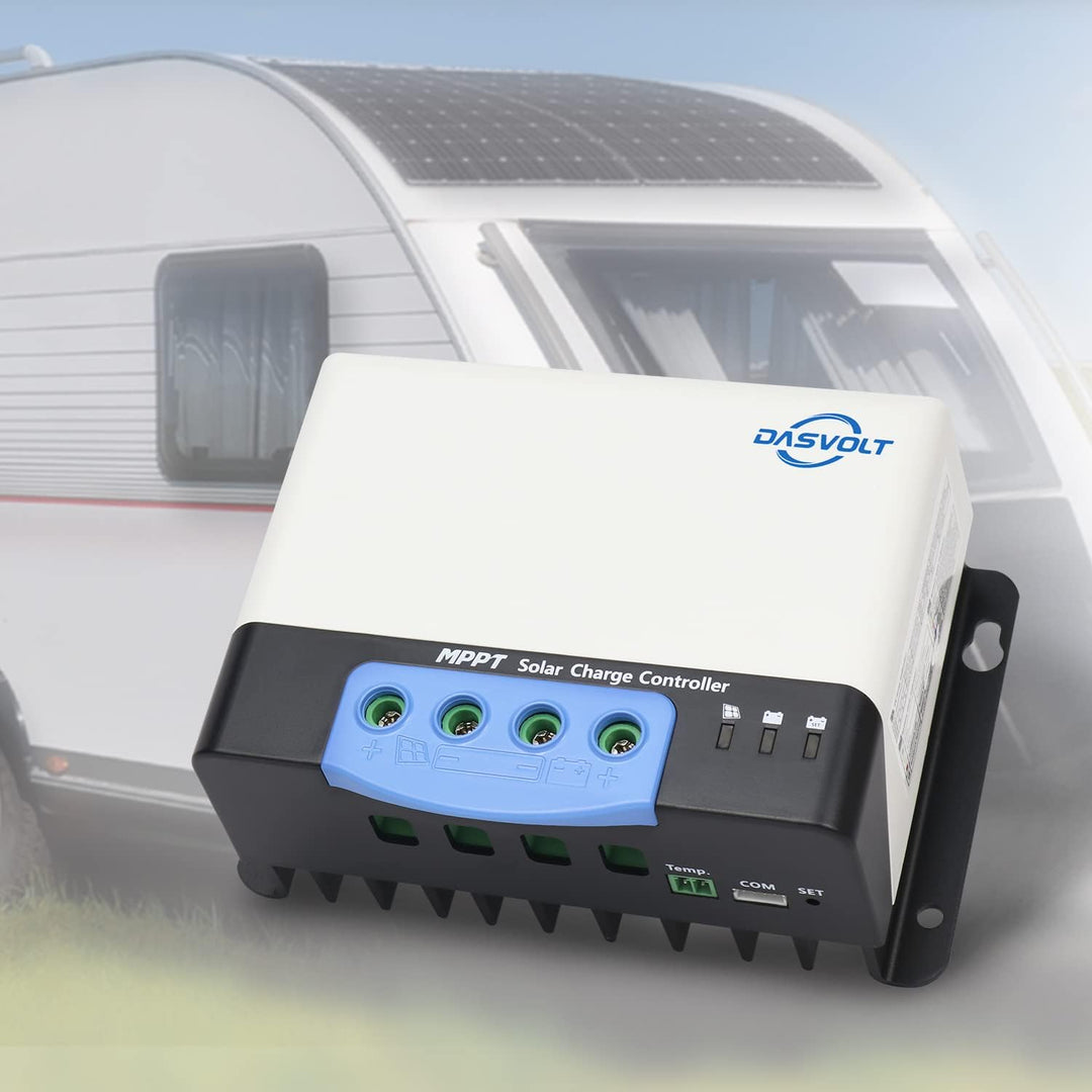 DASVOLT®, MPPT Solarladeregler 30A 12V/24V Max. 400W/12V, 800W/24V Solarregler Laderegler für Lithiu