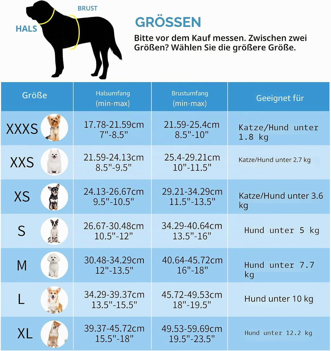 AIITLE Bequemes Hundegeschirr und Leine Set zum Gassi gehen - Step in Vest Harness, Reflektierende B