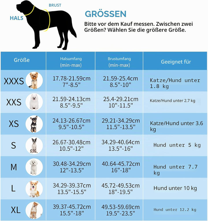 AIITLE Bequemes Hundegeschirr und Leine Set zum Gassi gehen - Step in Vest Harness, Reflektierende B