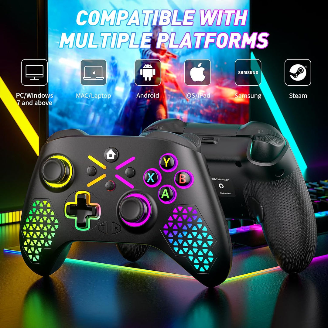 GGiking RGB Wireless Controller für Xbox Series X|S, Xbox One, PC, mit Makro, Turbo, 2.4GHz Adapter,