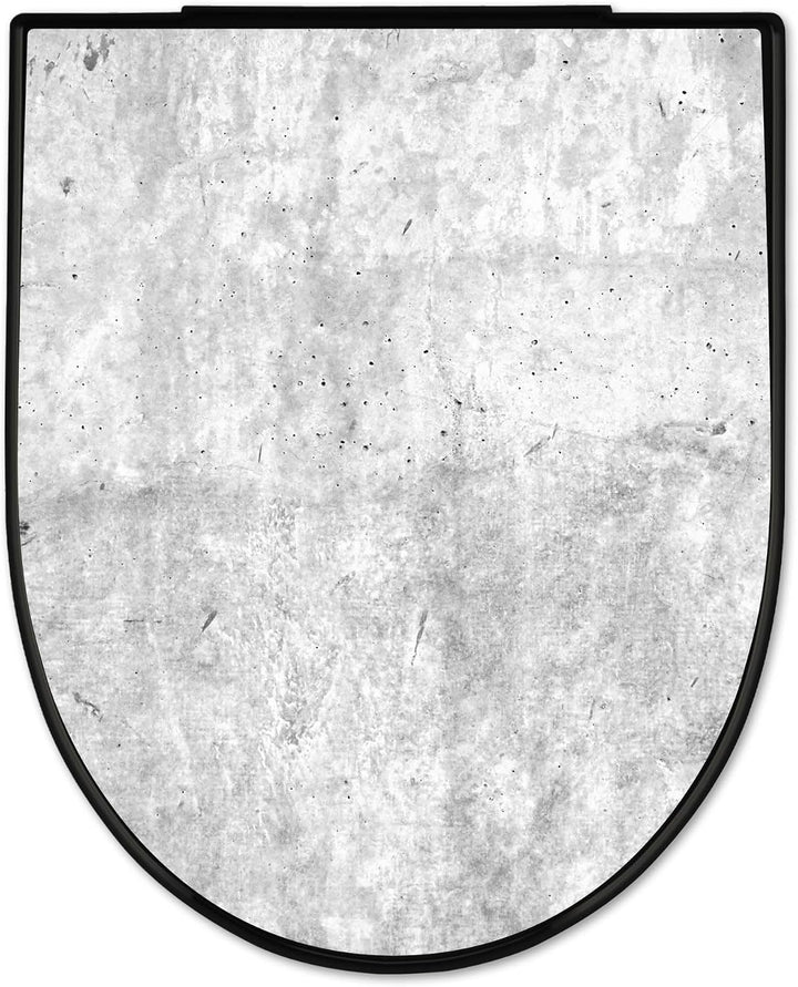 banjado WC Sitz mit Absenkautomatik D Form - Toilettendeckel mit Absenkautomatik D Form - Klodeckel