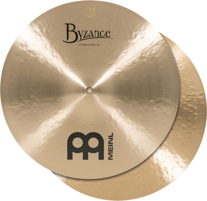 Meinl Cymbals Byzance Traditional Hihat Medium 14 Zoll (Video) Schlagzeug Becken – Paar – (35,56cm)