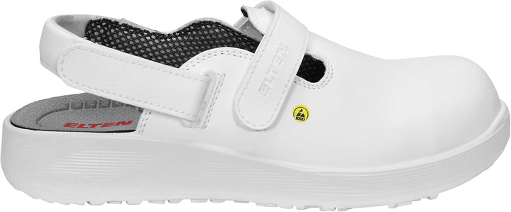 Berufsschuhe ELTEN MICHEL WHITE ESD SB, Herren, Clogs, leicht, weiss, Stahlkappe - Grösse 47 47 EU,