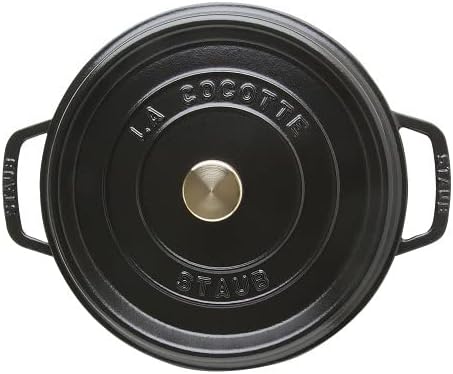 STAUB Gusseisen Bräter/Cocotte, Rund 26 cm, 5 L, Aromaregen Funktion, Für alle Herdarten geeignet, S