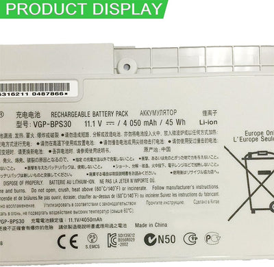 XITAIAN 11.1V 45Wh 4050mAh VGP-BPS30 Ersatz Laptop Akku für Sony SVT-11 SVT-13 T11 T13 SVT-1111M1E/S