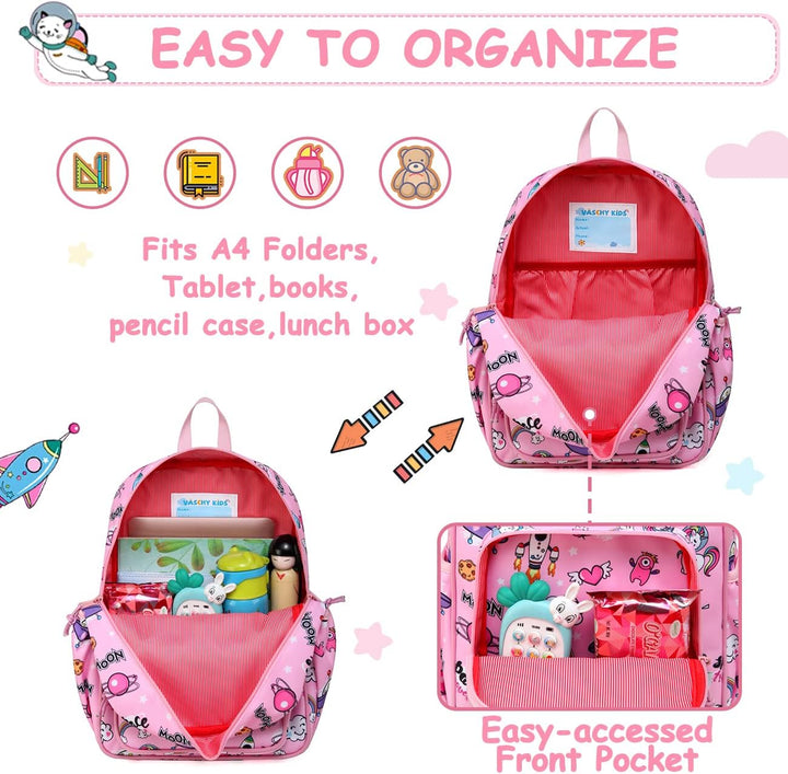 VASCHY Kinderrucksack, Niedlich Wasserabweisend Vorschule Kinder Jungen Rucksack Leicht Kindergarten