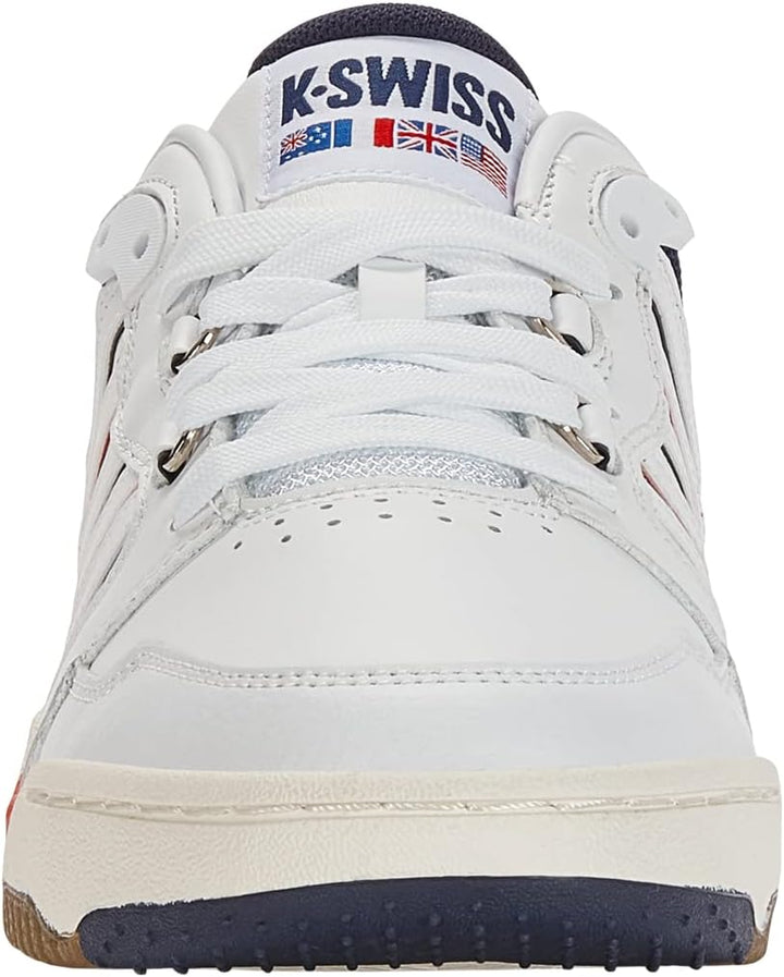 K-Swiss Herren SI-18 Rival Sneaker 40 EU Brilliant White Navy Red, 40 EU Brilliant White Navy Red