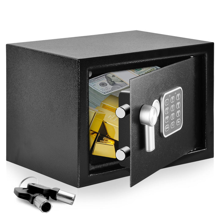 SereneLife Möbeltresor 17,5L – Digitaler Safebox mit Zahlenschloss & Doppelbartschloss, 35x25x25 cm