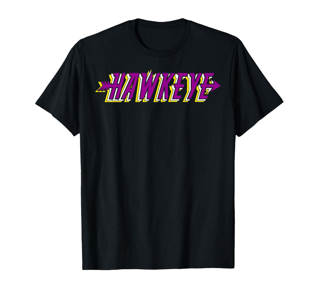 Mens Marvel Hawkeye The Ultimate Retro Logo Graphic T-Shirt XL Baby Blue