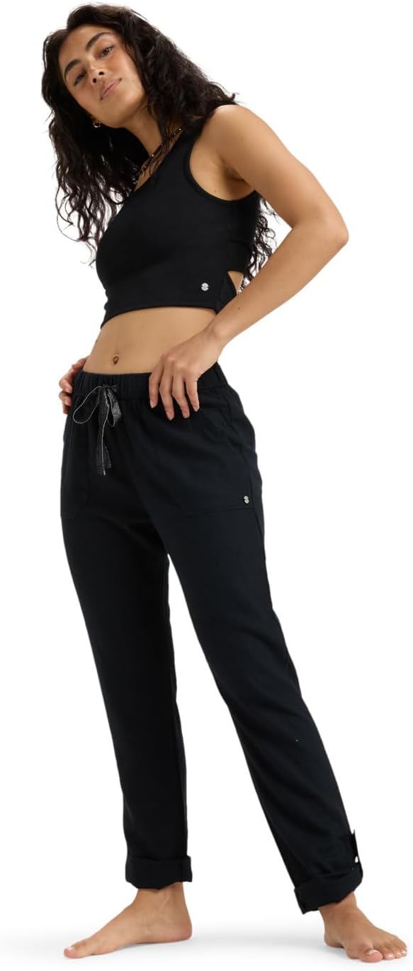 Roxy On The Seashore - Cargo Hose aus Leinen für Frauen Weiss XS Anthracite, XS Anthracite