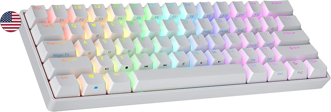 Ranked S60 Supernova Mechanische 60 Prozent Tastatur | Hotswap Gaming Keyboard | 61 Tasten mit RGB B